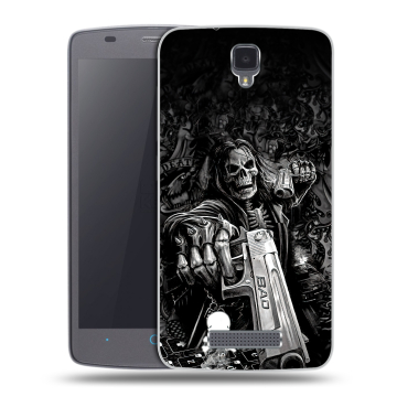 Силиконовый чехол на ZTE Blade L5 с принтом Скелет