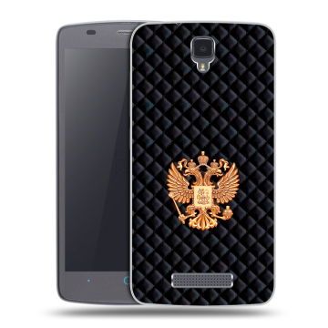 Силиконовый чехол на ZTE Blade L5 с принтом Герб России принт