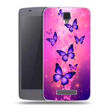 Силиконовый чехол на ZTE Blade L5 с принтом Бабочки