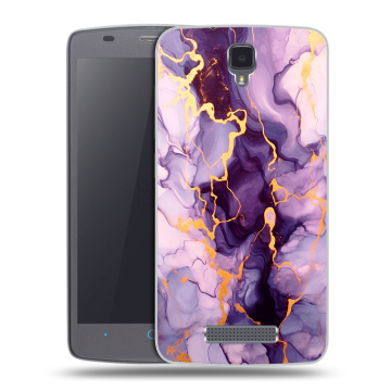 Силиконовый чехол на ZTE Blade L5 с принтом Мрамор