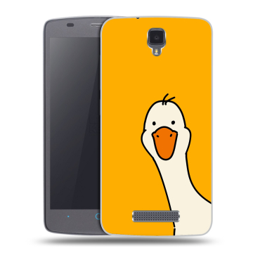 Силиконовый чехол на ZTE Blade L5 с принтом Утка