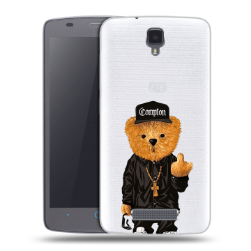 Силиконовый чехол на ZTE Blade L5 с принтом Мишка