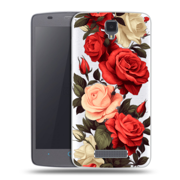 Силиконовый чехол на ZTE Blade L5 с принтом Розы