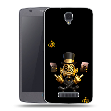Силиконовый чехол на ZTE Blade L5 с принтом Золотой скрудж макдак