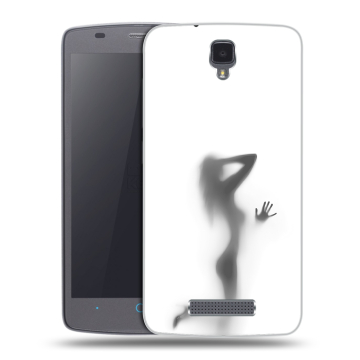 Силиконовый чехол на ZTE Blade L5 с принтом Силуэт