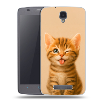 Силиконовый чехол на ZTE Blade L5 с принтом котенок
