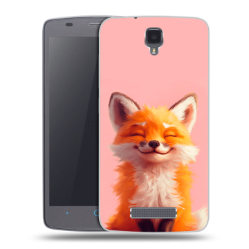 Силиконовый чехол на ZTE Blade L5 с принтом милая лиса