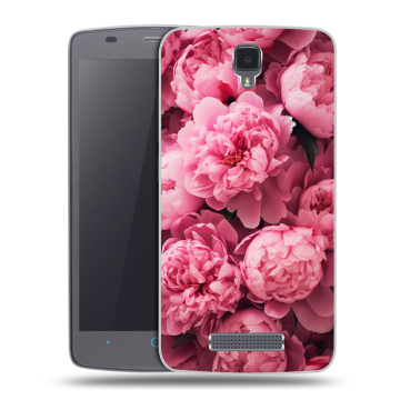 Силиконовый чехол на ZTE Blade L5 с принтом цветы пионы