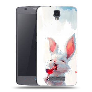 Силиконовый чехол на ZTE Blade L5 с принтом кролик зайчик