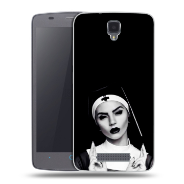 Силиконовый чехол на ZTE Blade L5 с принтом монашка