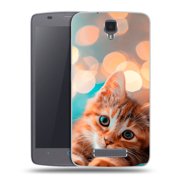 Силиконовый чехол на ZTE Blade L5 с принтом котик