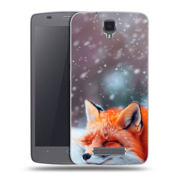 Силиконовый чехол на ZTE Blade L5 с принтом лиса