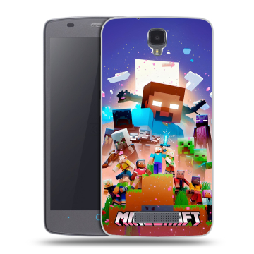 Силиконовый чехол на ZTE Blade L5 с принтом Майнкрафт Minecraft