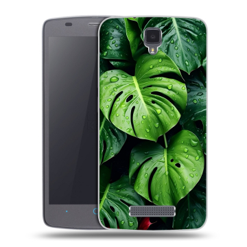 Силиконовый чехол на ZTE Blade L5 с принтом Листья