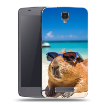 Силиконовый чехол на ZTE Blade L5 с принтом Капибара