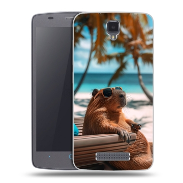 Силиконовый чехол на ZTE Blade L5 с принтом Капибара