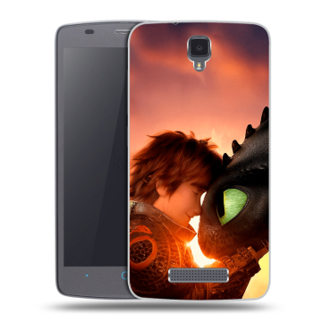 Силиконовый чехол на ZTE Blade L5 с принтом Как приручить дракона