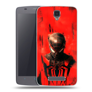 Силиконовый чехол на ZTE Blade L5 с принтом человек паук spiderman