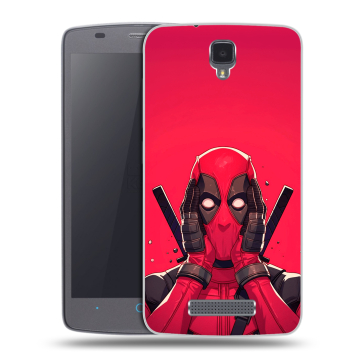 Силиконовый чехол на ZTE Blade L5 с принтом Дедпул Deadpool