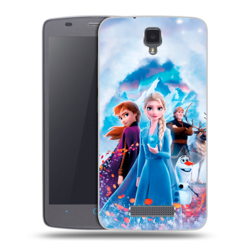 Силиконовый чехол на ZTE Blade L5 с принтом Холодное сердце Frozen
