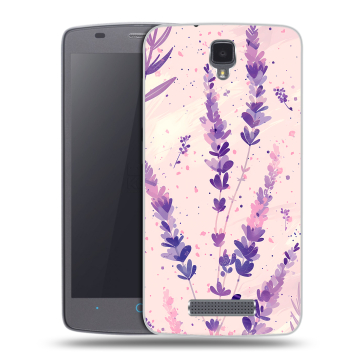 Силиконовый чехол на ZTE Blade L5 с принтом цветы лаванда