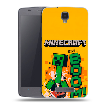 Силиконовый чехол на ZTE Blade L5 с принтом Майнкрафт Minecraft