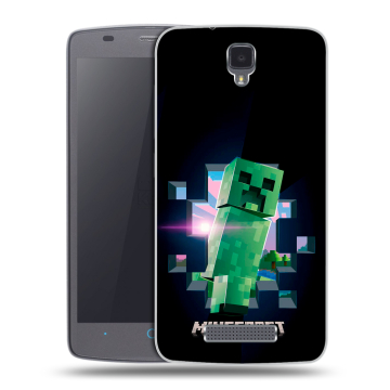 Силиконовый чехол на ZTE Blade L5 с принтом Майнкрафт Minecraft