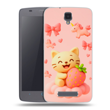 Силиконовый чехол на ZTE Blade L5 с принтом для девочек