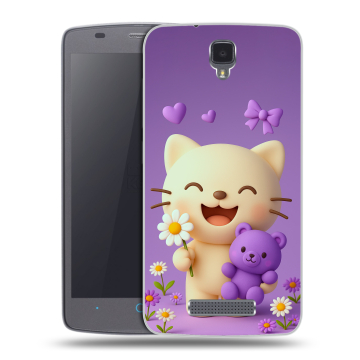 Силиконовый чехол на ZTE Blade L5 с принтом для девочек