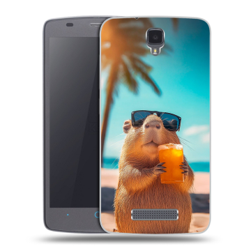 Силиконовый чехол на ZTE Blade L5 с принтом Капибара