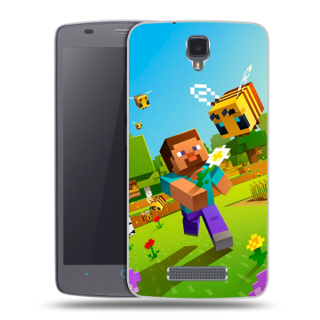 Силиконовый чехол на ZTE Blade L5 с принтом Майнкрафт Minecraft