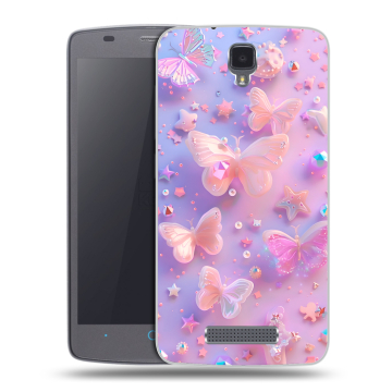 Силиконовый чехол на ZTE Blade L5 с принтом Бабочки