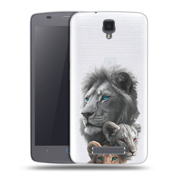 Силиконовый чехол на ZTE Blade L5 с принтом Львы