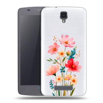 Силиконовый чехол на ZTE Blade L5 с принтом Цветы