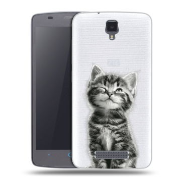 Силиконовый чехол на ZTE Blade L5 с принтом Котенок