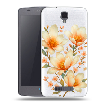 Силиконовый чехол на ZTE Blade L5 с принтом Цветы