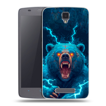 Силиконовый чехол на ZTE Blade L5 с принтом Медведь