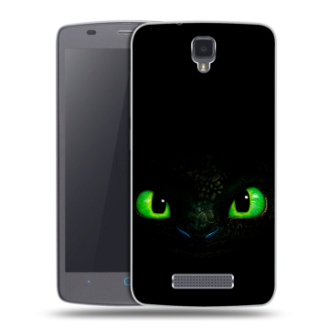 Силиконовый чехол на ZTE Blade L5 с принтом Как приручить дракона