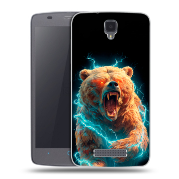 Силиконовый чехол на ZTE Blade L5 с принтом Медведь