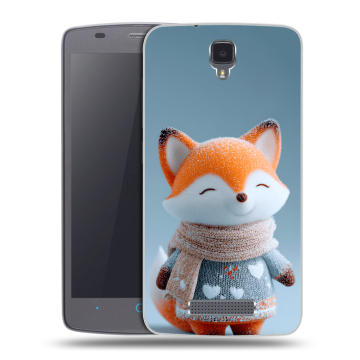 Силиконовый чехол на ZTE Blade L5 с принтом Лиса