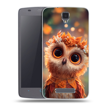 Силиконовый чехол на ZTE Blade L5 с принтом Милая сова