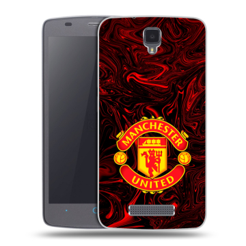 Силиконовый чехол на ZTE Blade L5 с принтом Manchester United