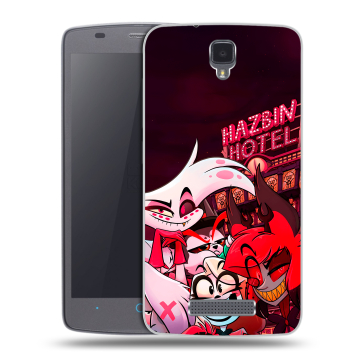 Силиконовый чехол на ZTE Blade L5 с принтом Hazbin Hotel Отель Хазбин