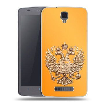 Силиконовый чехол на ZTE Blade L5 с принтом Герб Флаг России