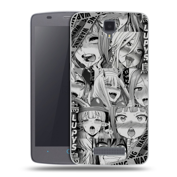 Силиконовый чехол на ZTE Blade L5 с принтом Ahegao Ахегао Аниме