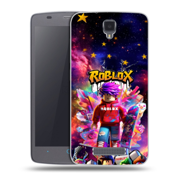 Силиконовый чехол на ZTE Blade L5 с принтом Roblox Роблокс
