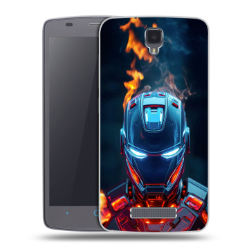 Силиконовый чехол на ZTE Blade L5 с принтом IronMan Железный человек
