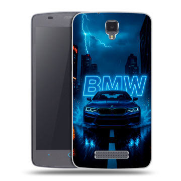Силиконовый чехол на ZTE Blade L5 с принтом BMW БМВ