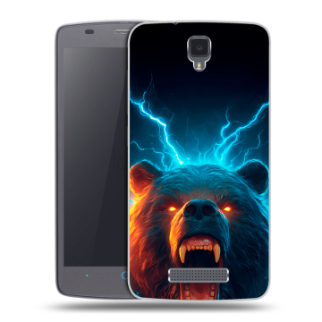 Силиконовый чехол на ZTE Blade L5 с принтом Медведь