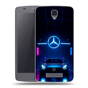 Силиконовый чехол на ZTE Blade L5 с принтом Mercedes Мерседес